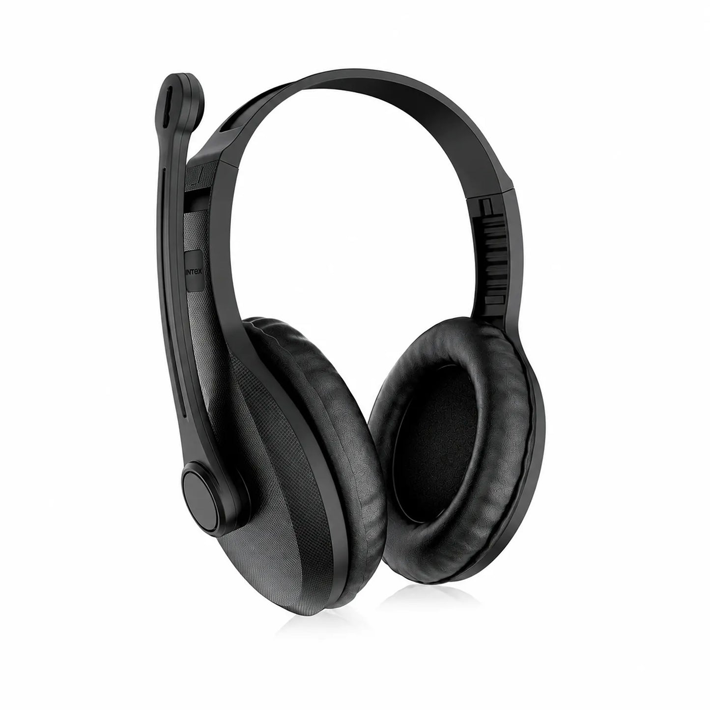 Intex Hero multimedia headphones with adjustable over-ear design and cushioned earcups alternate angle view -tpstech.in
