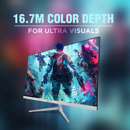Intex IT-1502 24 inch flat gaming monitor with slim frameless design and sleek side view-tpstech.in