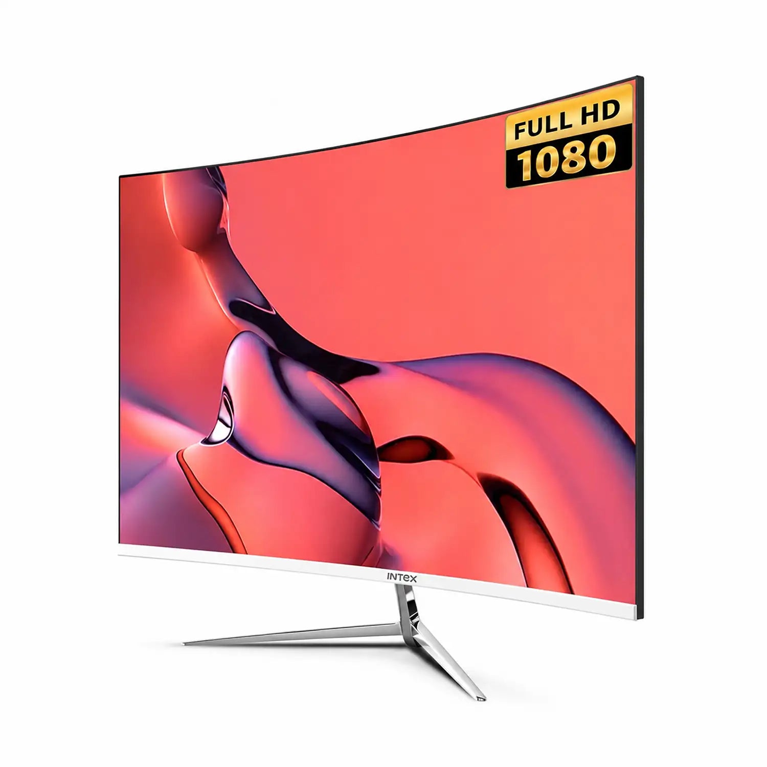 Intex IT-1702 24 inch curved gaming monitor front left angled view-tpstech.in