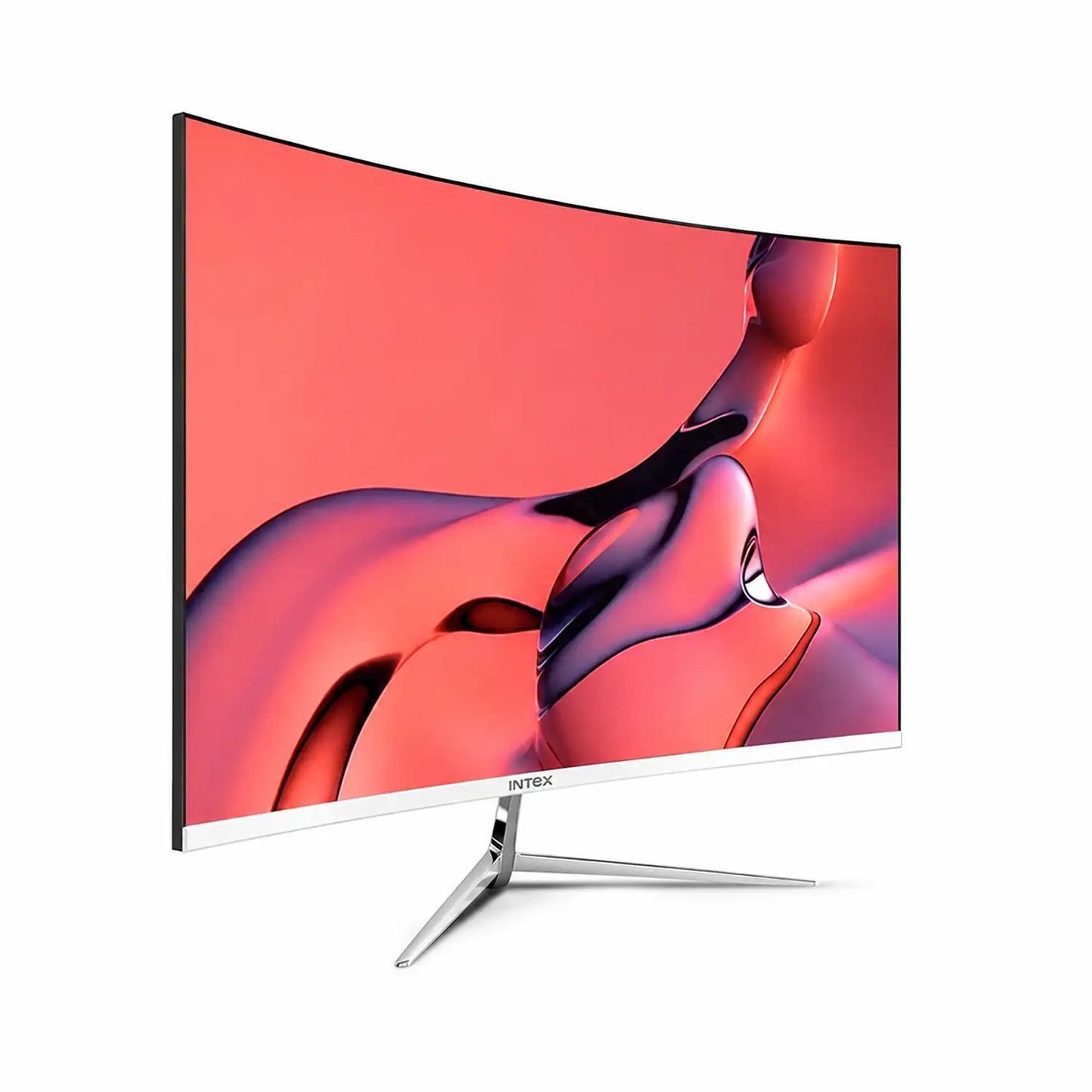 Intex IT-1702 24 inch curved gaming monitor front right angled view-tpstech.in