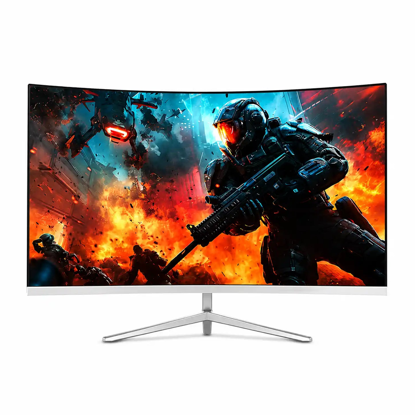 Intex IT-1901 22 inch curved gaming monitor front view with immersive gaming display-tpstech.in