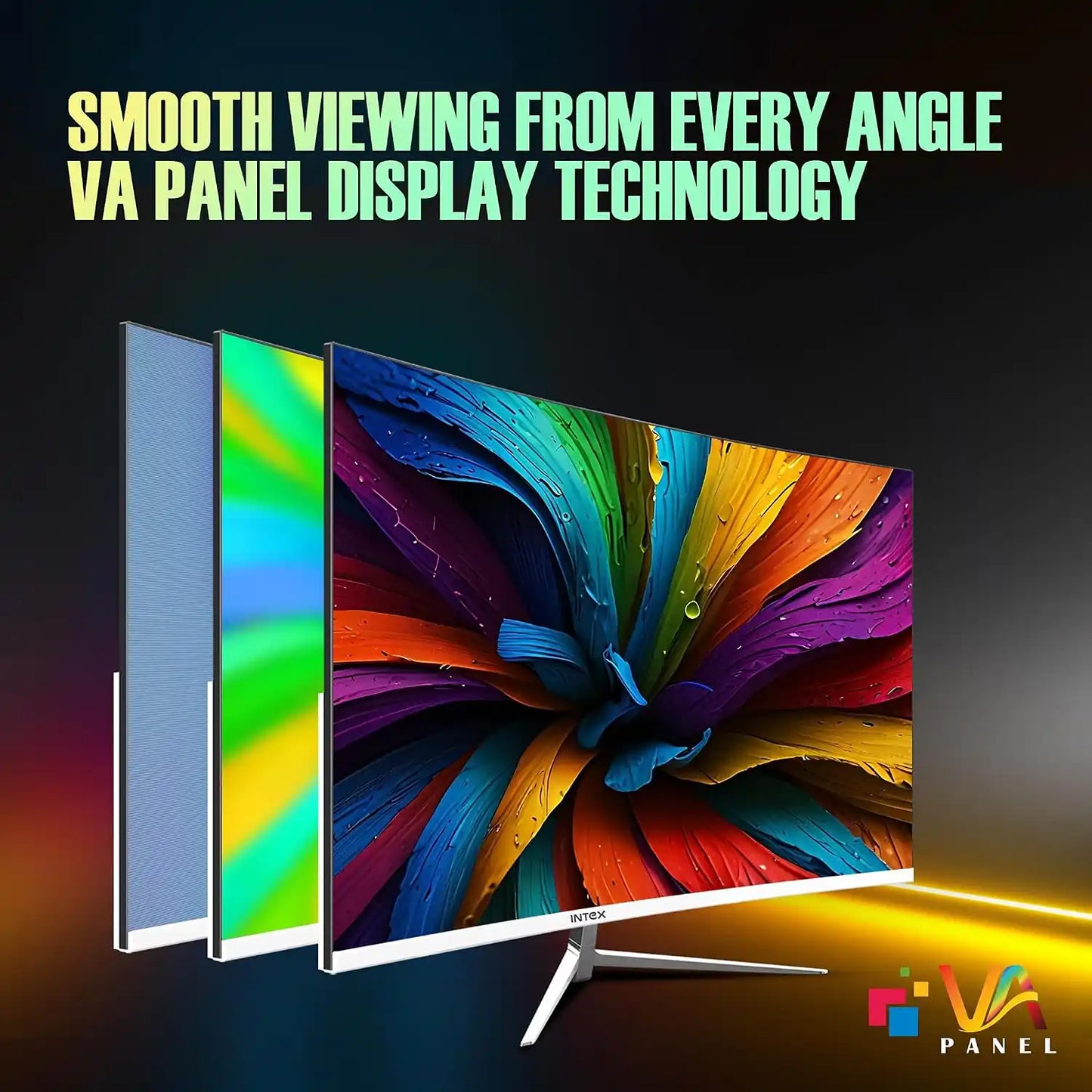 Intex IT-1901 curved gaming monitor showcasing VA panel smooth viewing from every angle-tpstech.in