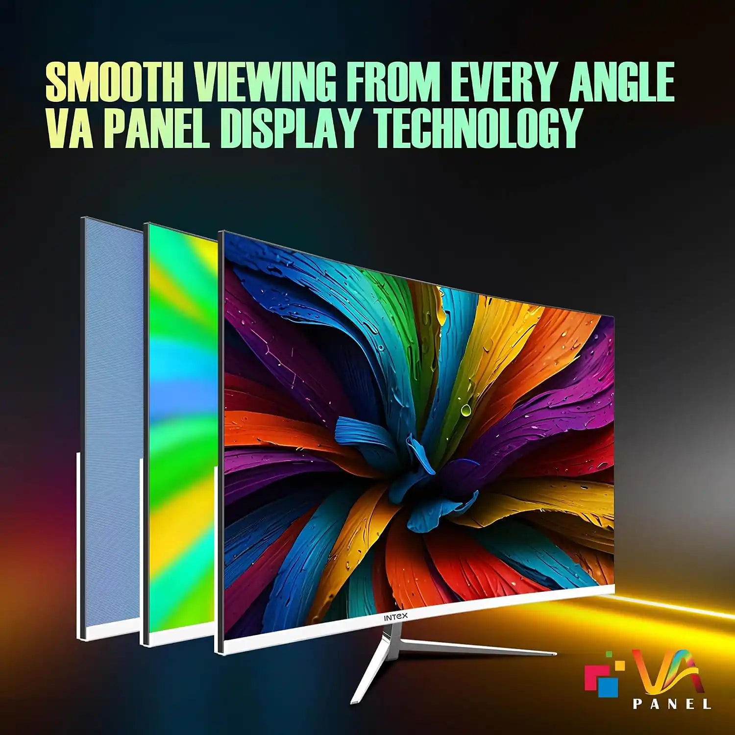 Intex IT-1901 curved gaming monitor showcasing VA panel smooth viewing from every angle-tpstech.in
