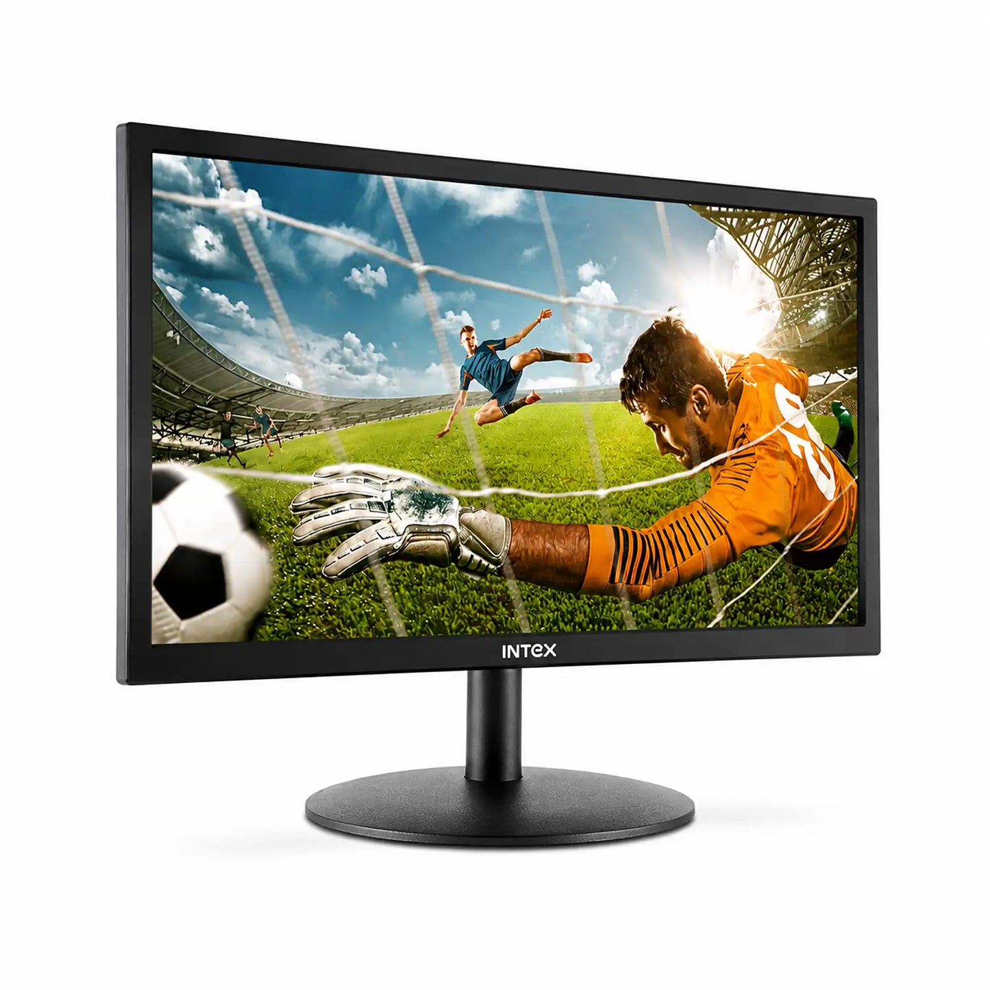 Intex IT-1902 19 inch HD IPS LED monitor angled view showing slim display design-tpstech.in