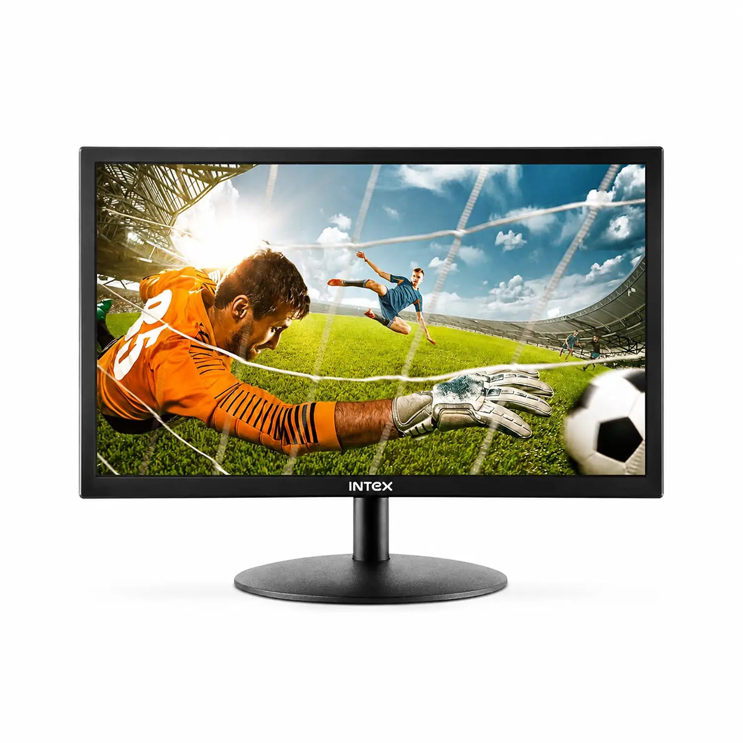 Intex IT-1902 19 inch HD IPS LED monitor front view with vivid sports display-tpstech.in
