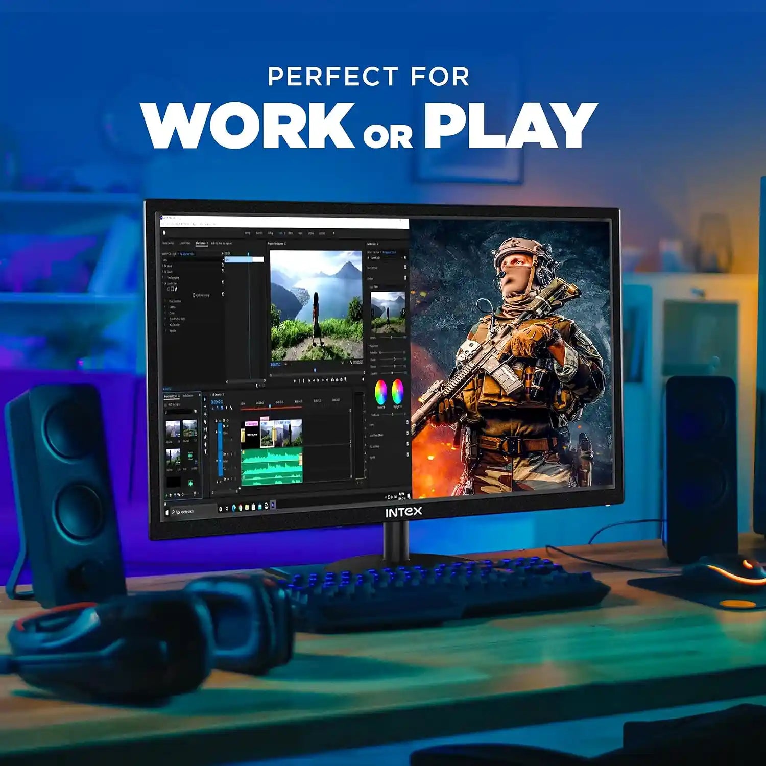 Intex IT-2202 20 inch HD IPS monitor for work and play with realistic colours-tpstech.in