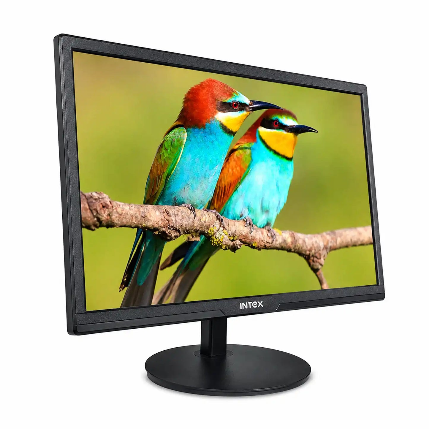 Intex IT-2401 21.5 inch HD LED monitor angled view with slim display design-tpstech.in