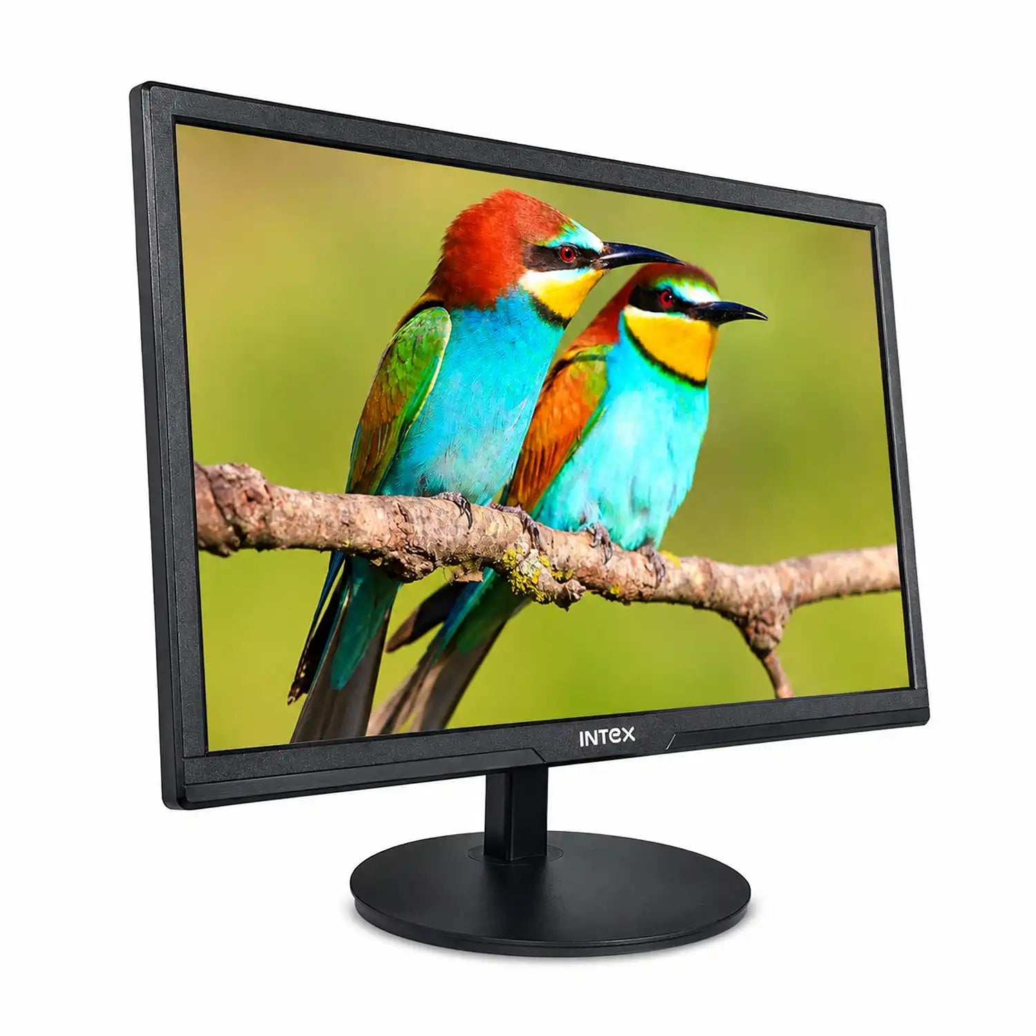 Intex IT-2401 21.5 inch HD LED monitor angled view with slim display design-tpstech.in