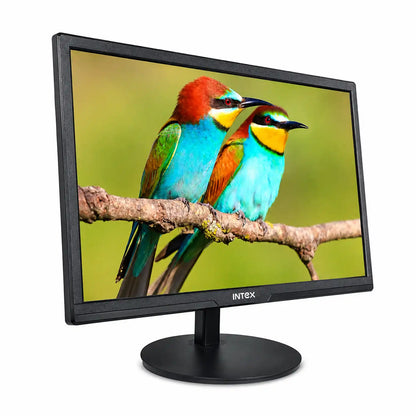 Intex IT-2401 21.5 inch HD LED monitor angled view with slim display design-tpstech.in