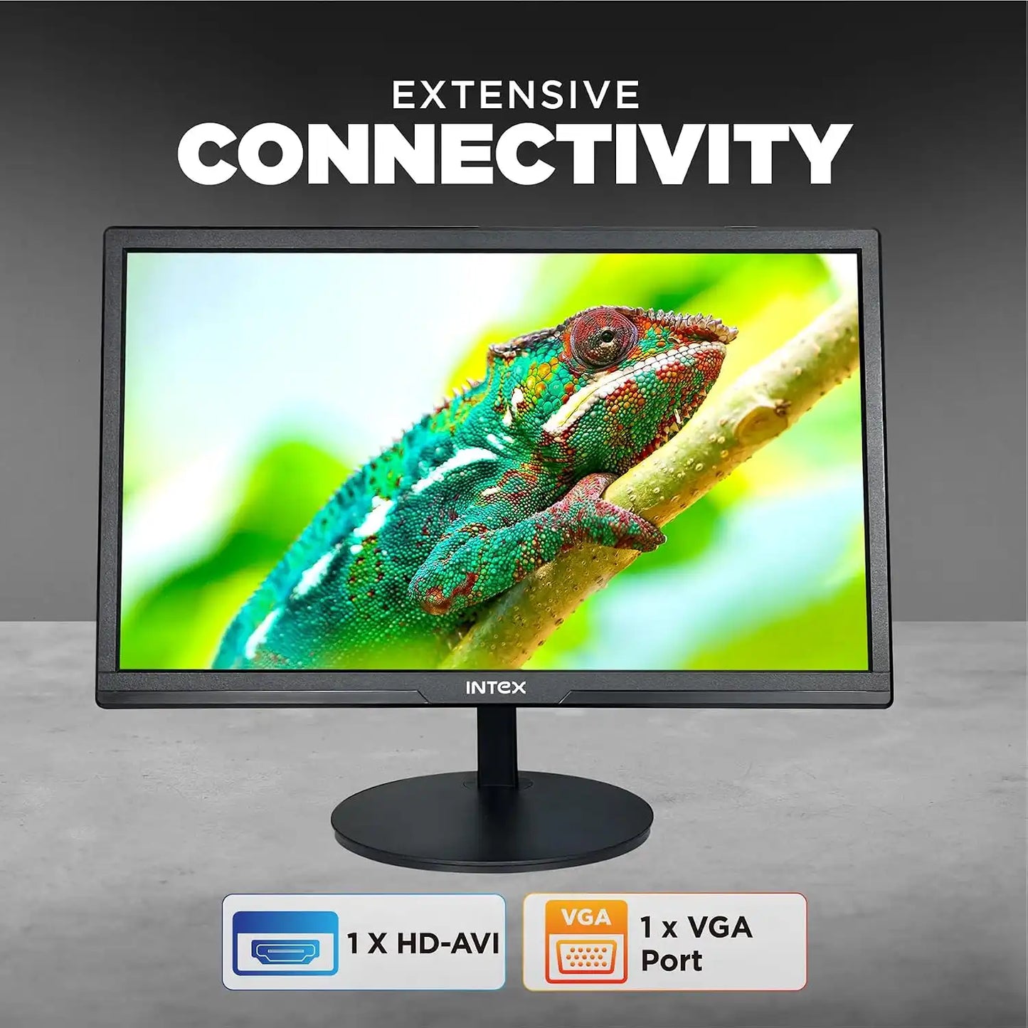 Intex IT-2401 21.5 inch HD LED monitor with 1 HDMI and 1 VGA port connectivity-tpstech.in