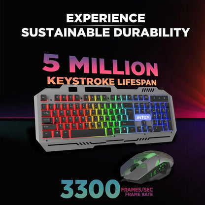 Intex IT-KB331 RGB gaming keyboard with 5 million keystroke lifespan and 3300 frames per second performance-tpstech.in