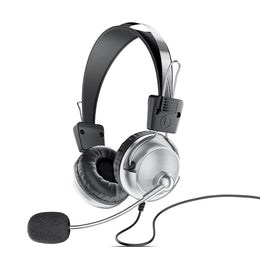 Intex Magna wired USB over-ear headphone with boom microphone and adjustable headband front view -tpstech.in