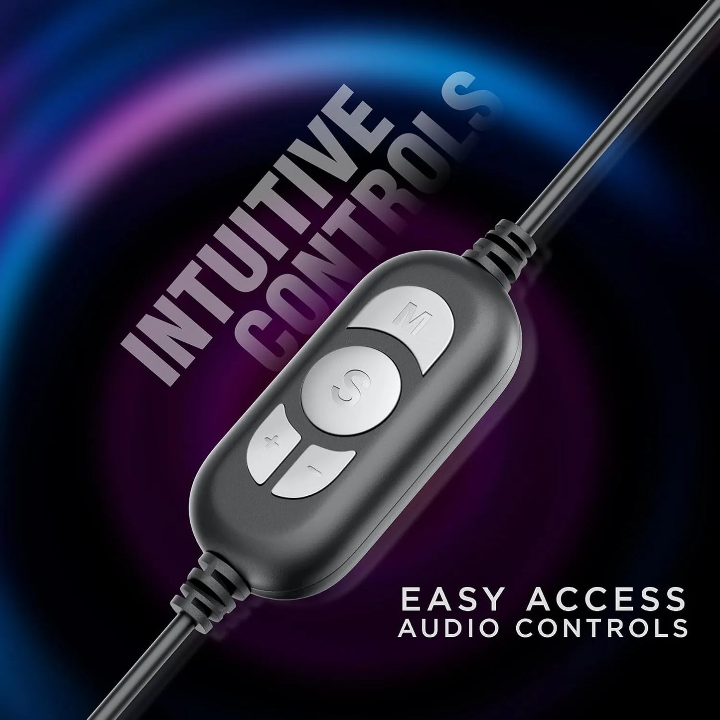Intex Magna wired USB headphone with easy access inline audio controls -tpstech.in