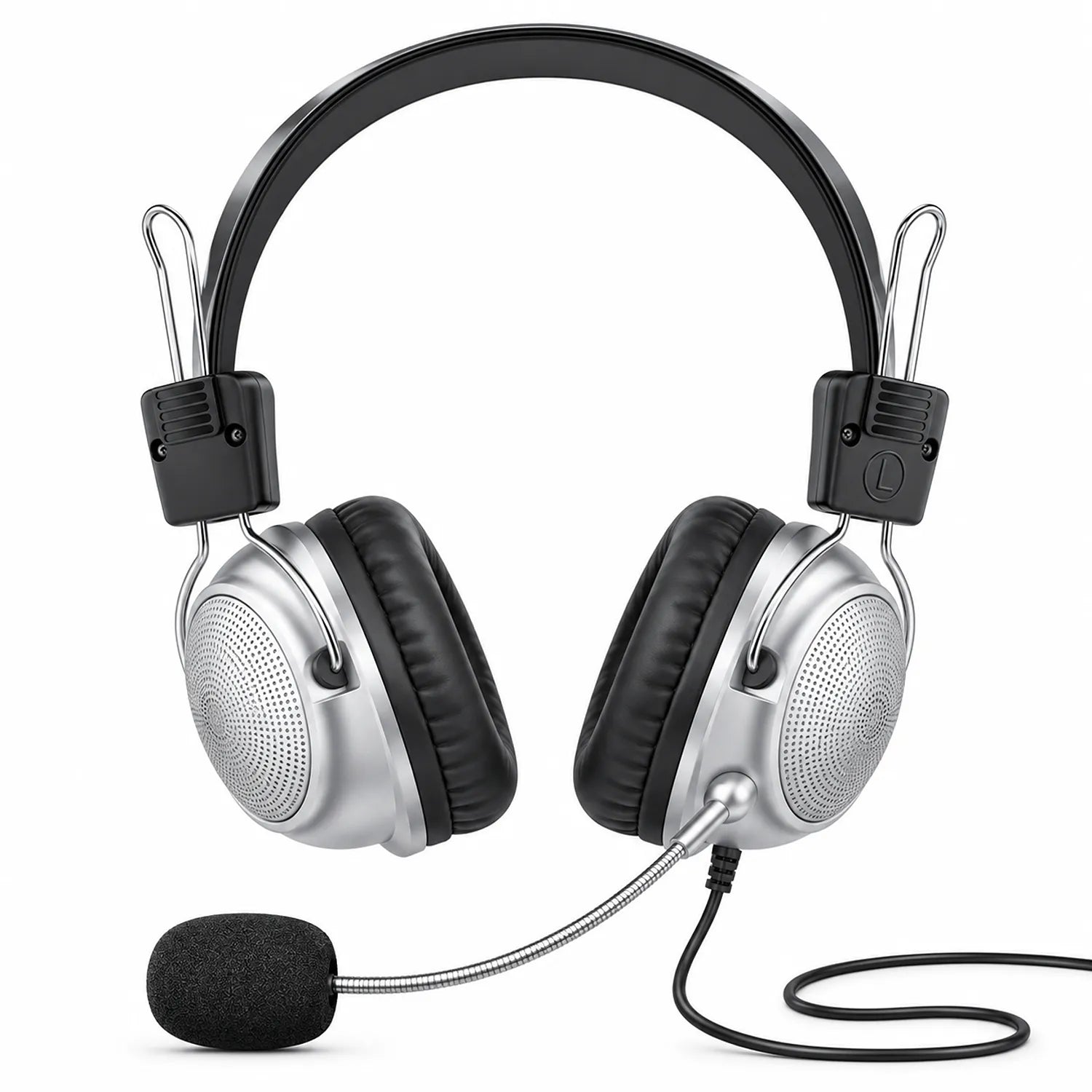 Intex Magna wired USB over-ear headphone with microphone, cushioned earcups and adjustable headband -tpstech.in