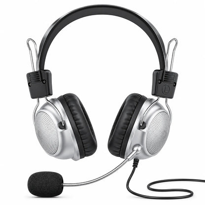 Intex Magna wired USB over-ear headphone with microphone, cushioned earcups and adjustable headband -tpstech.in