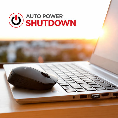 Intex Power+ wireless mouse with auto power shutdown feature for improved battery efficiency-tpstech.in