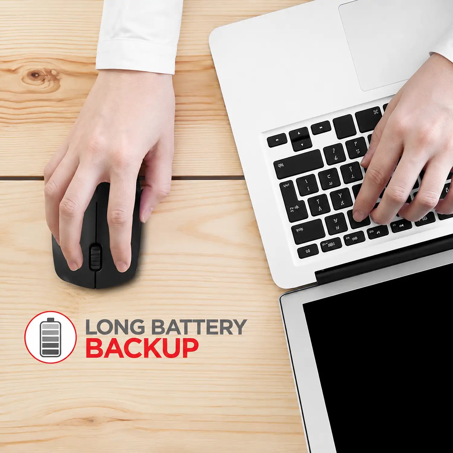 Intex Power+ wireless mouse with long battery backup for extended everyday computing-tpstech.in