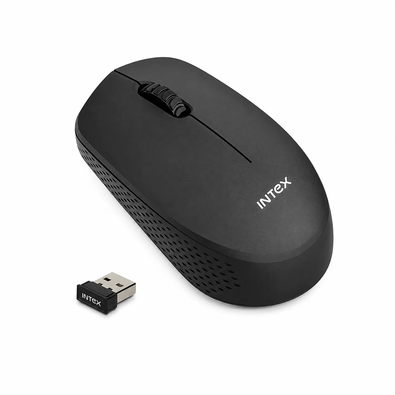 Intex Power+ black wireless mouse with nano USB receiver for PC and laptop connectivity-tpstech.in