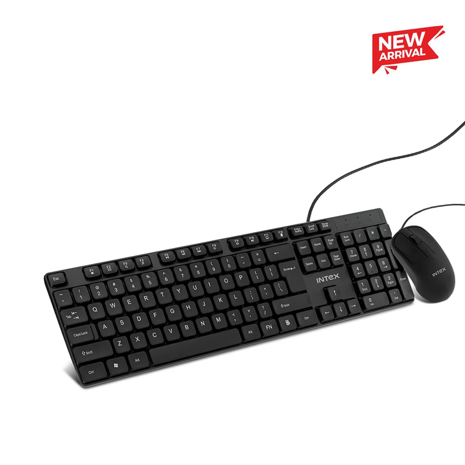 Intex SMILE IT-KBM888 wired keyboard and mouse combo with full size keyboard and optical mouse new arrival-tpstech.in