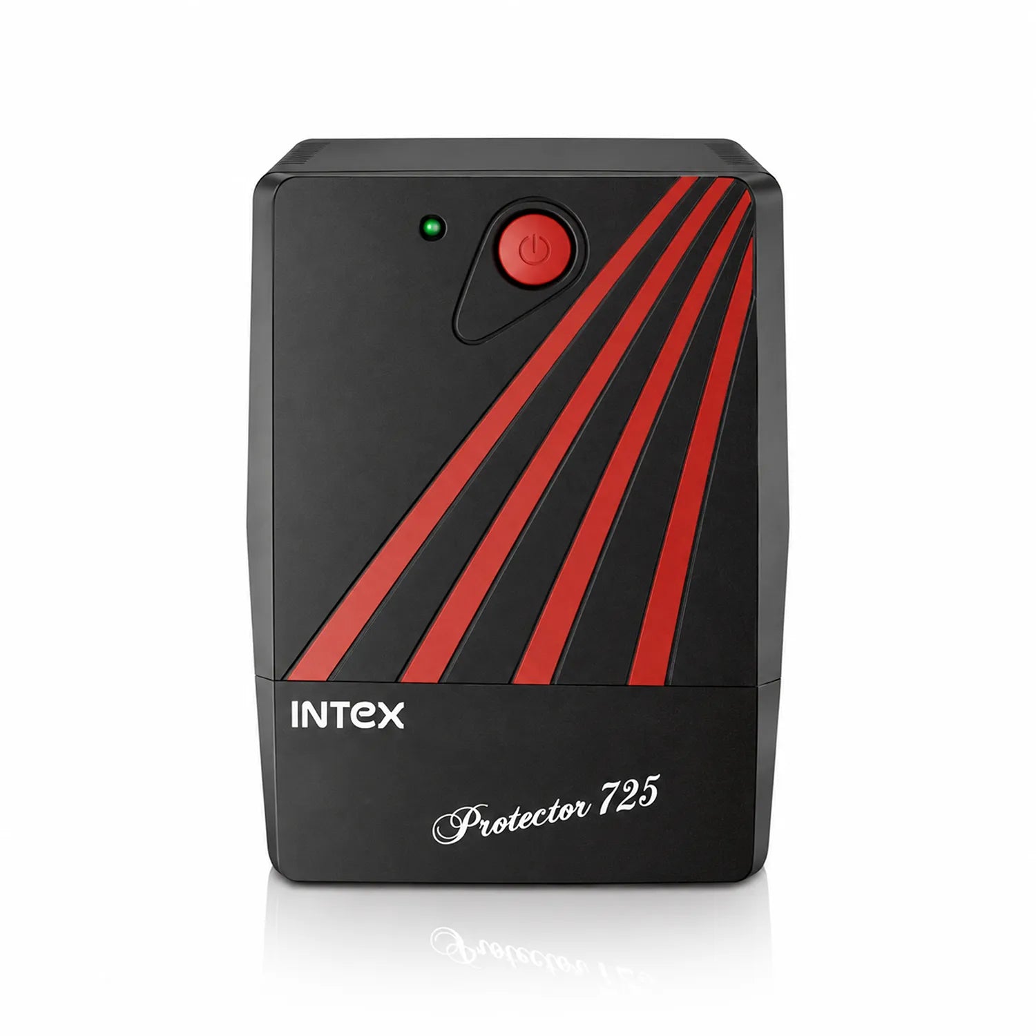 Intex UPS Protector 725 360W power backup UPS front view black-tpstech.in