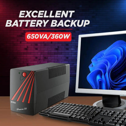 Intex UPS Protector 725 650VA 360W UPS excellent battery backup for desktop PC-tpstech.in