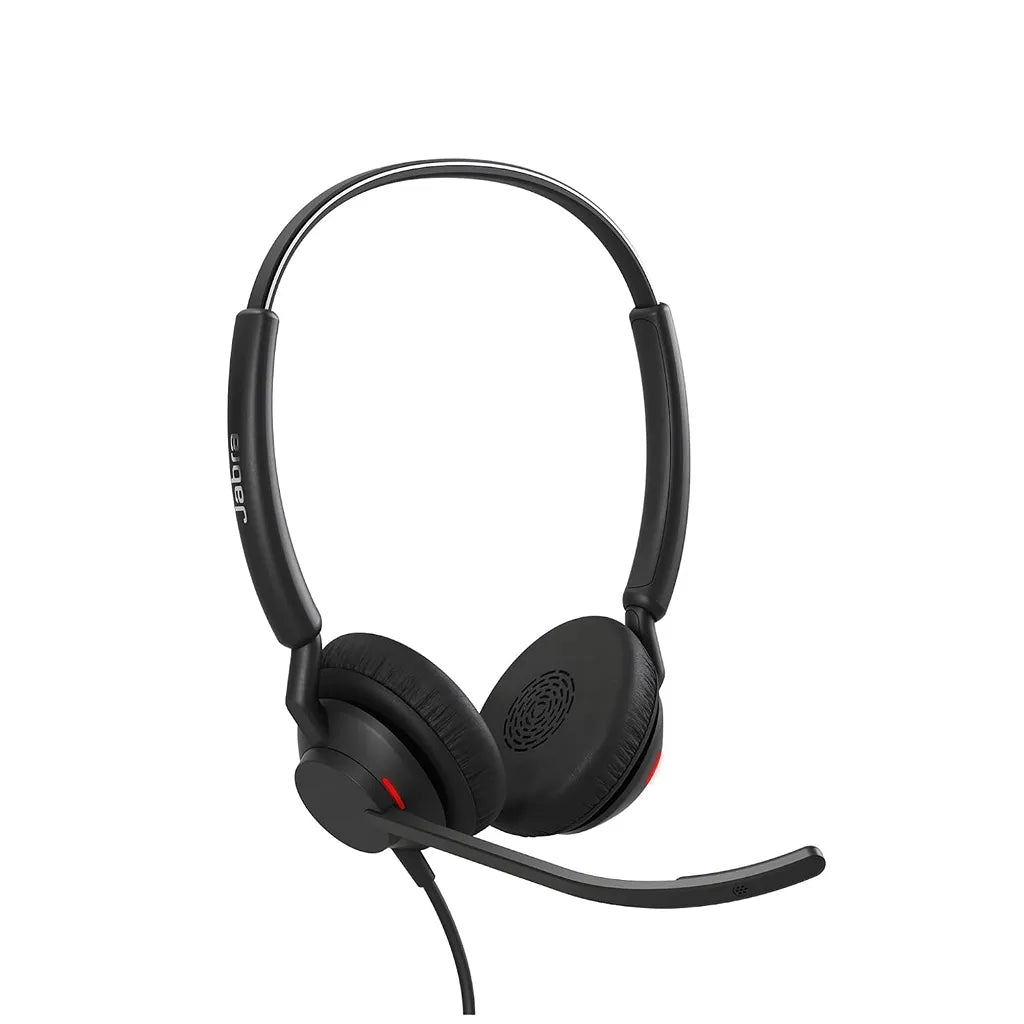 Jabra Engage 40 MS Duo Link Wired Binaural USB-A & USB-C Headset with Noise Cancellation front angled view -tpstech.in