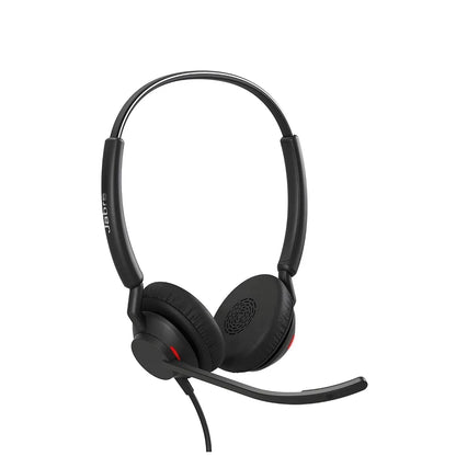 Jabra Engage 40 MS Duo Link Wired Binaural USB-A & USB-C Headset with Noise Cancellation front angled view -tpstech.in