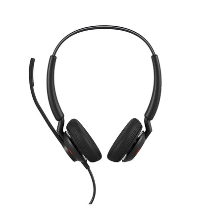 Jabra Engage 40 MS Duo Link Wired Binaural USB-A & USB-C Headset with Noise Cancellation front view with boom microphone -tpstech.in