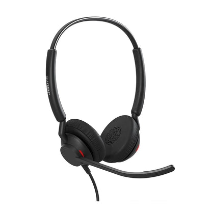 Jabra Engage 40 UC Duo USB-C binaural on-ear wired headset front angle highlighting dual earcups and headband -tpstech.in