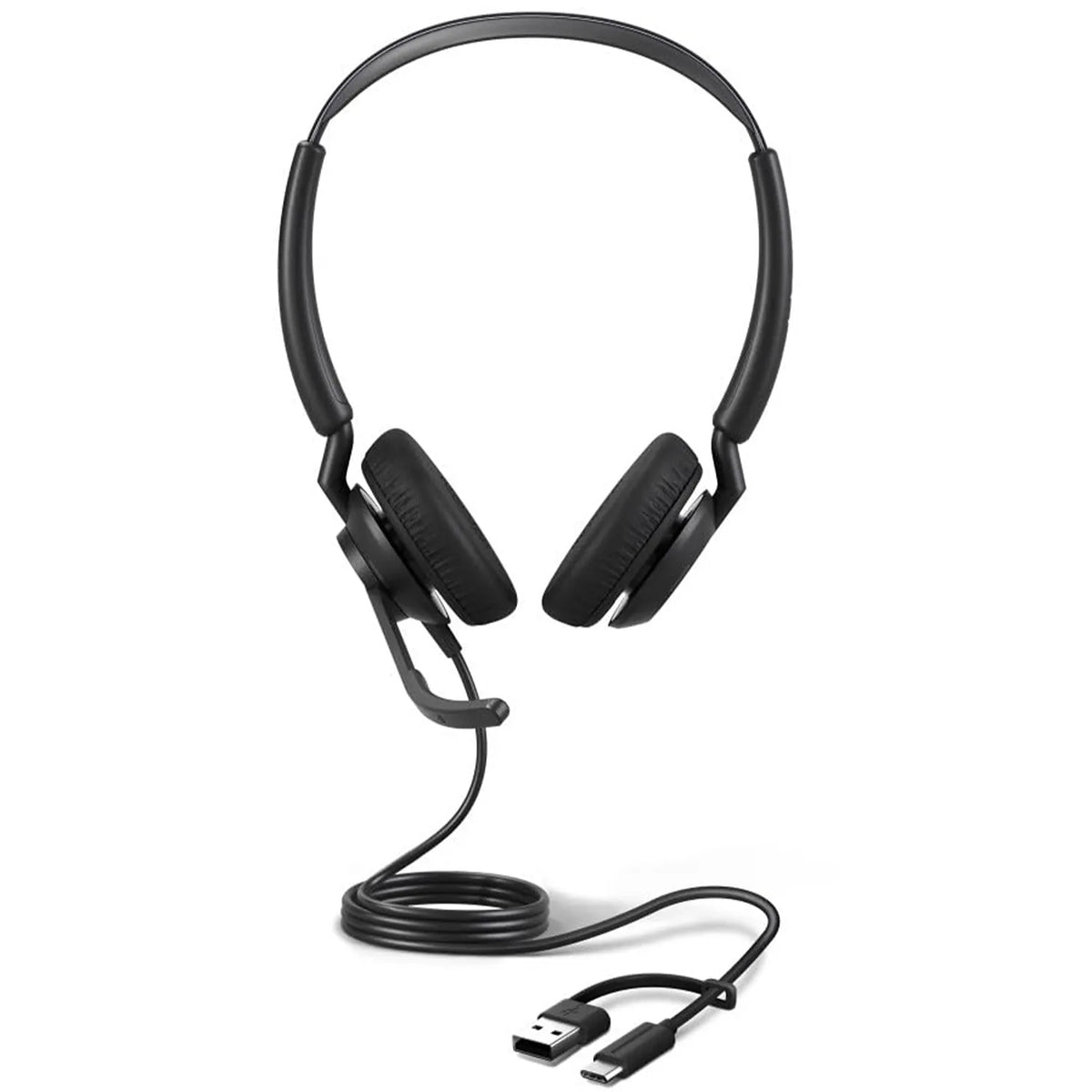 Jabra Engage 50 II UC Stereo wired headset with Type C cable and USB A connectivity adapter -tpstech.in