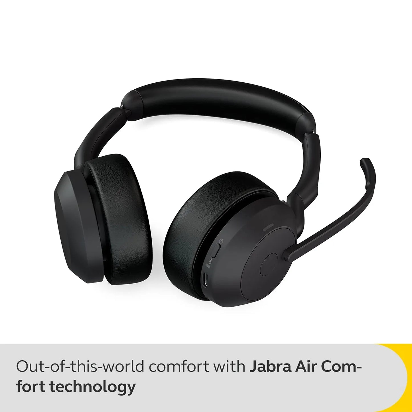 Jabra Evolve2 55 MS Stereo Headset with ultra soft headband and Jabra Air Comfort technology -tpstech.in