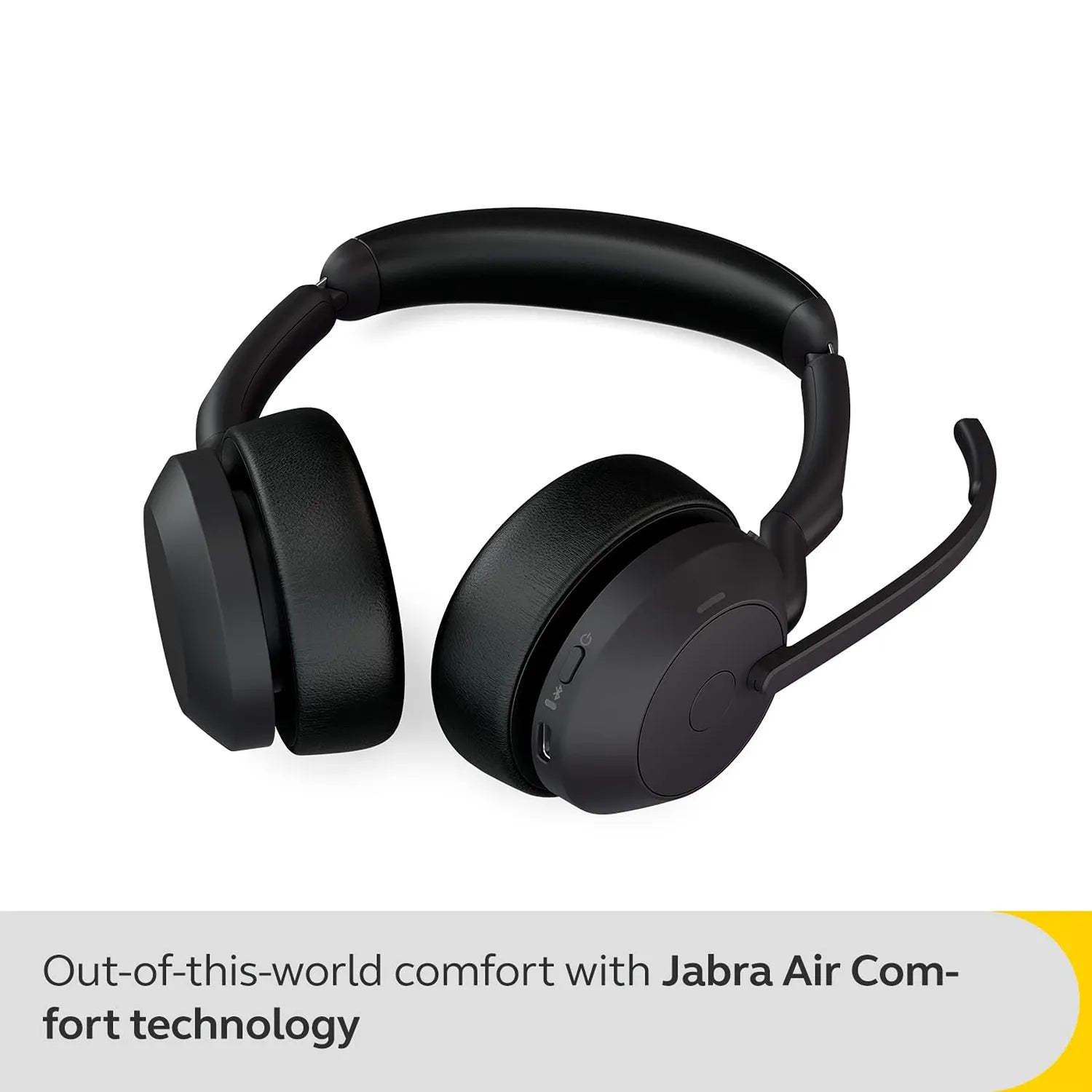 Jabra Evolve2 55 MS Stereo Headset with ultra soft headband and Jabra Air Comfort technology -tpstech.in