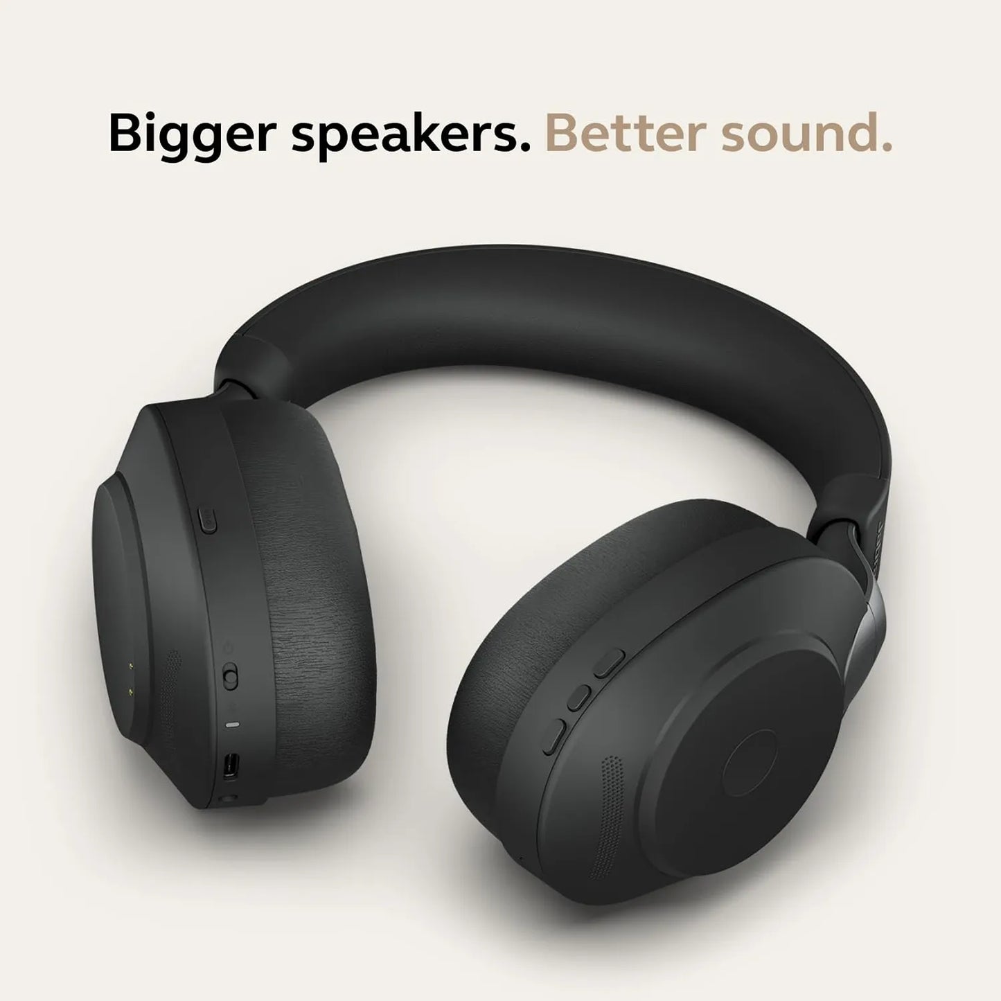 Jabra Evolve2 85 MS Stereo Headset featuring large 40mm speakers and plush ear cushions -tpstech.in