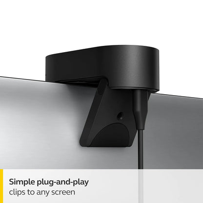 Jabra PanaCast 20 4K Ultra-HD AI-Powered Webcam mounted securely with flexible plug-and-play screen clip -tpstech.in