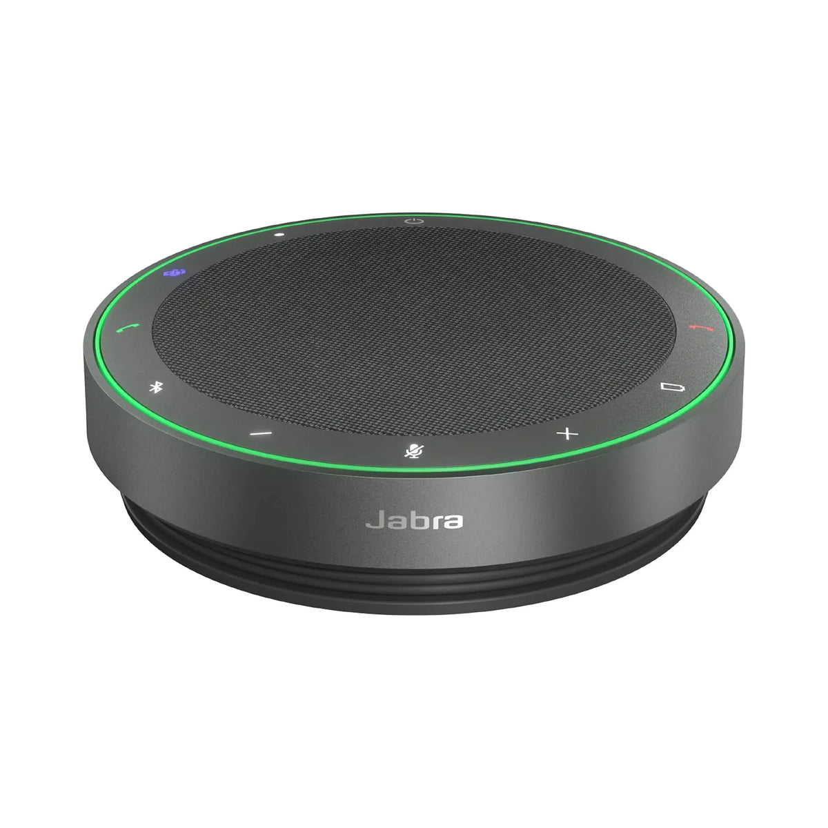 Jabra Speak2 75 UC Wireless Bluetooth Speakerphone angled view highlighting green 360-degree LED indicator ring -tpstech.in