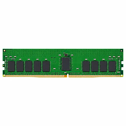 Kingston 32GB DDR4 3200MHz ECC Registered Server RAM straight front view showing green PCB memory chips and gold contact pins -tpstech.in
