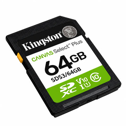 Kingston Canvas Select Plus 64GB SDXC UHS-I Card Left Angled View tpstech.in