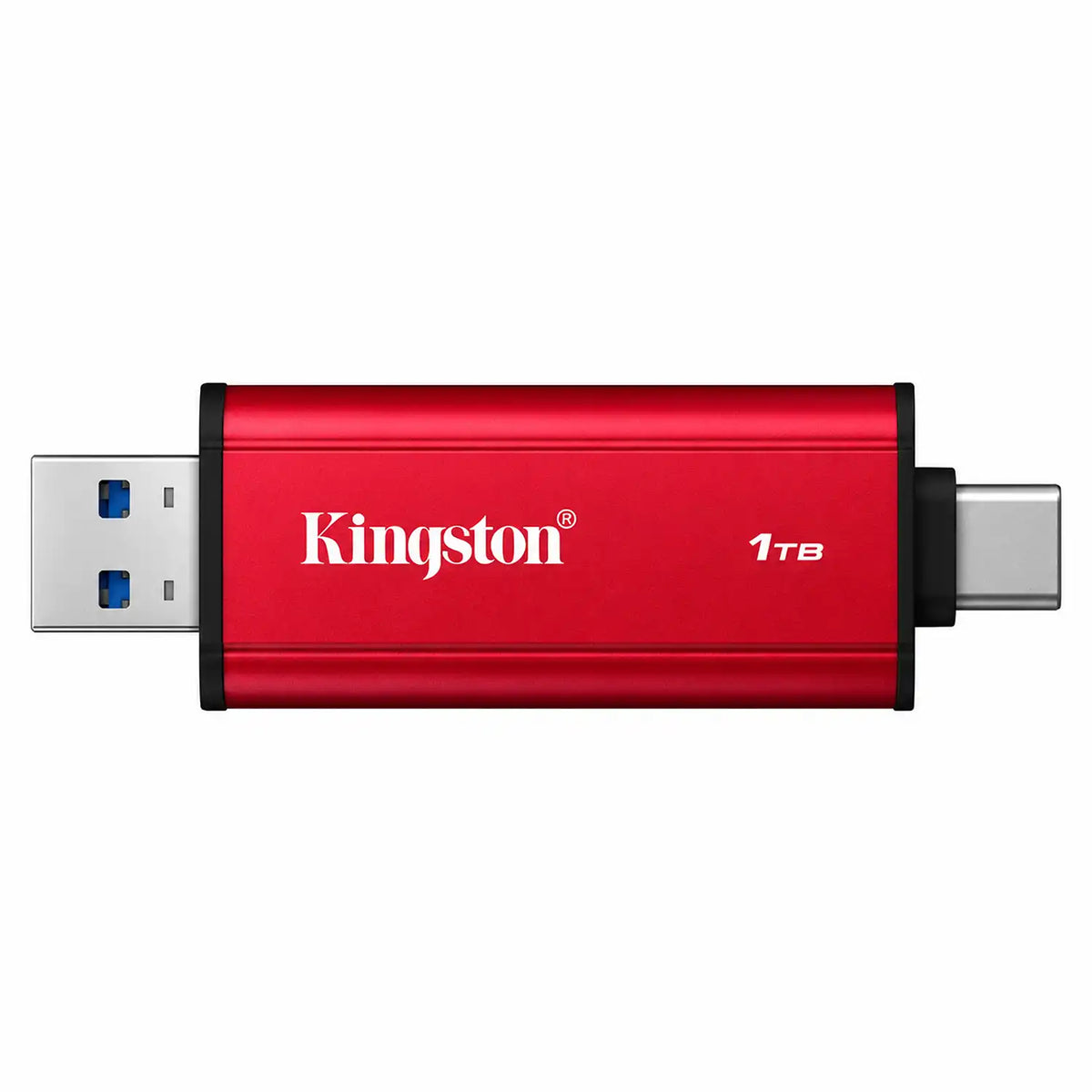Kingston SPSD 1TB Portable SSD Front View Showing USB-A and USB-C Connectors -tpstech.in