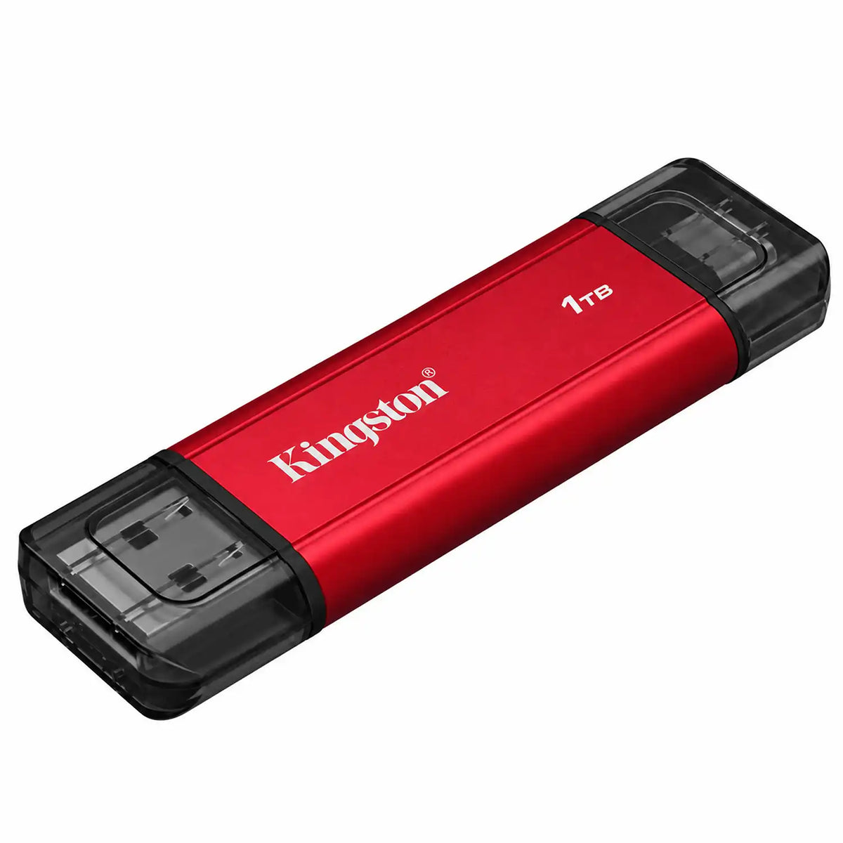 Kingston SPSD 1TB Portable SSD Perspective View with Protective Caps -tpstech.in
