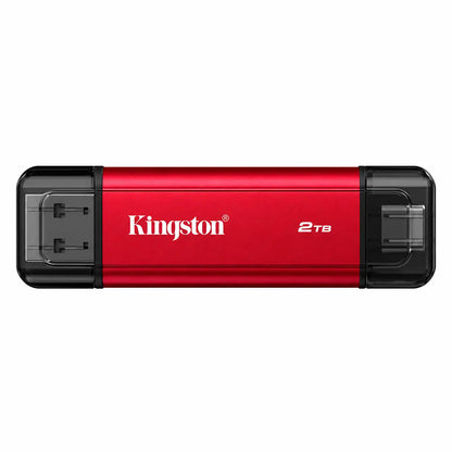 Kingston SPSD 2TB Dual Portable SSD Front View with Semi Transparent End Caps -tpstech.in