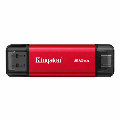 Kingston SPSD 512GB Portable SSD Front View with Protective Caps -tpstech.in