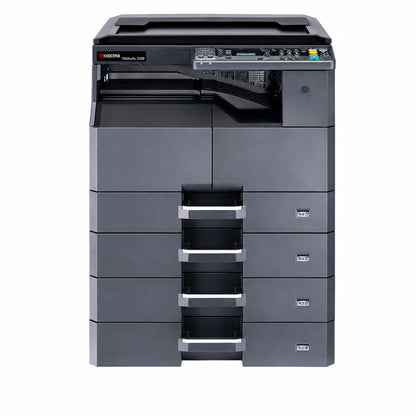 KYOCERA TASKalfa 2320 A3 monochrome multifunction laser printer front view for office printing, copying and color scanning.