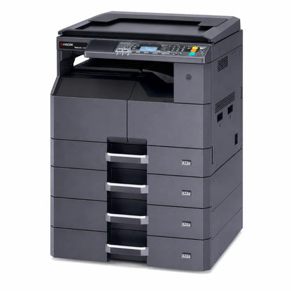 Front right perspective of the KYOCERA TASKalfa 2321 A3 laser multifunction printer designed for professional office printing.