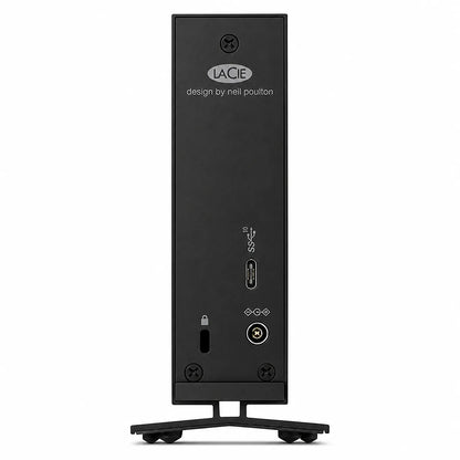 LaCie d2 Professional 10TB external hard drive rear panel with USB-C port and security lock slot-tpstech.in