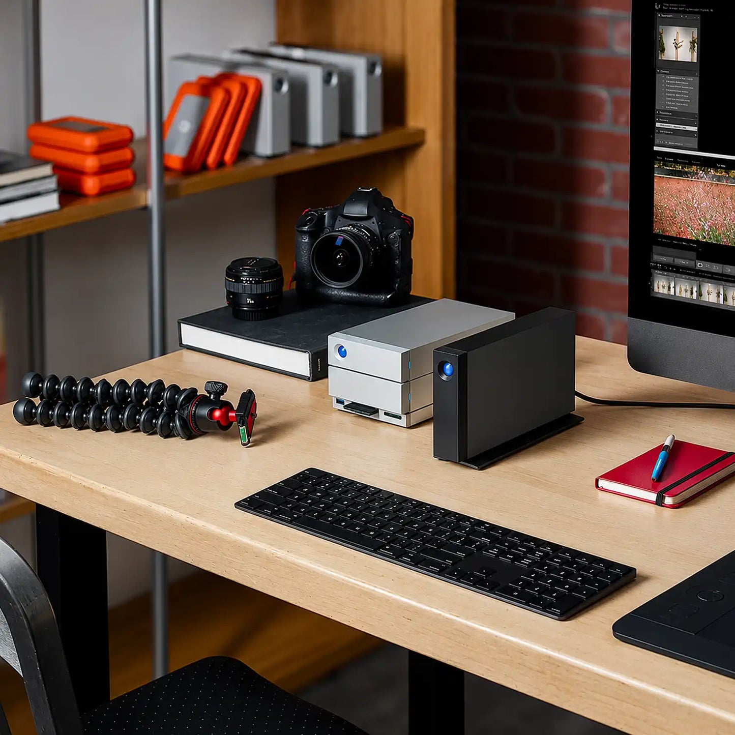 LaCie d2 Professional external desktop hard drive with computer and creative workstation setup -tpstech.in