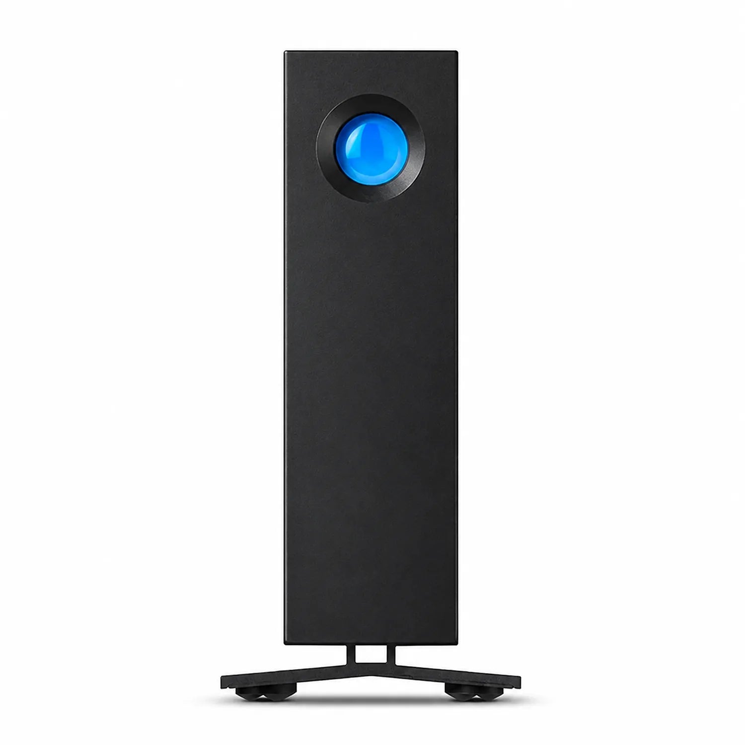 LaCie d2 Professional external desktop hard drive front view with blue power indicator -tpstech.in