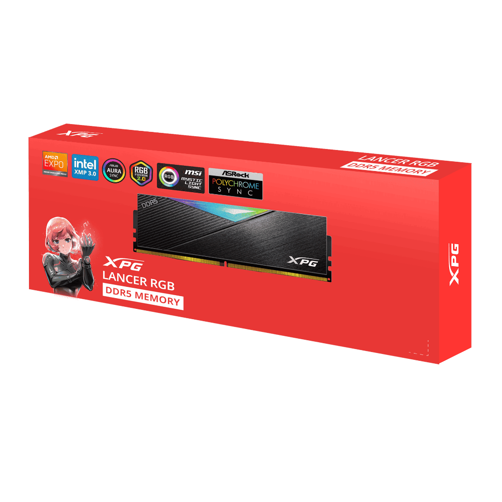 Adata XPG LANCER 32GB DDR5 RAM 6000MHz CL30 RGB Gaming Desktop Memory