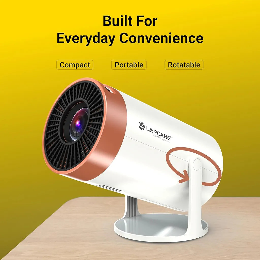 LAPCARE Laplay LLP-012 Smart LED Projector compact and portable body with 180-degree rotatable stand -tpstech.in