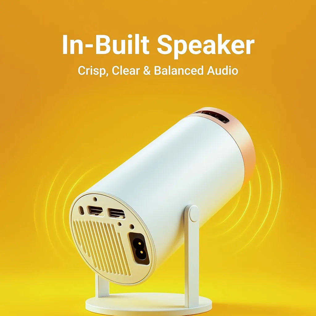 LAPCARE Laplay LLP-012 Smart LED Projector in-built speaker and rear connectivity ports for clear audio output -tpstech.in