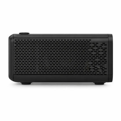Lapcare Laplay LLP-033 Smart LED Projector side view showcasing heat dissipation ventilation grille design -tpstech.in